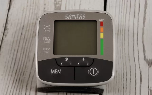 A Sanitas blood pressure monitor